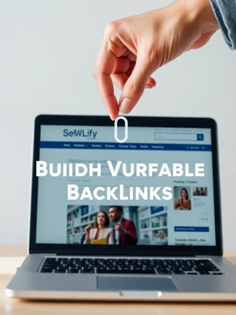 A hand placing a link on a high-authority website, symbolizing the placement of a valuable backlink.